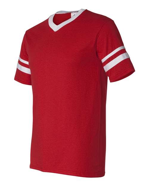 Augusta Sportswear 360 Adult Sleeve Stripe Jersey #color_RED/ WHITE