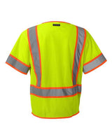 Kishigo 1242-1243 Ultra-Cool Six-Pocket Mesh Surveyor’s Vest #color_Lime