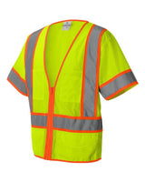 Kishigo 1242-1243 Ultra-Cool Six-Pocket Mesh Surveyor’s Vest #color_Lime