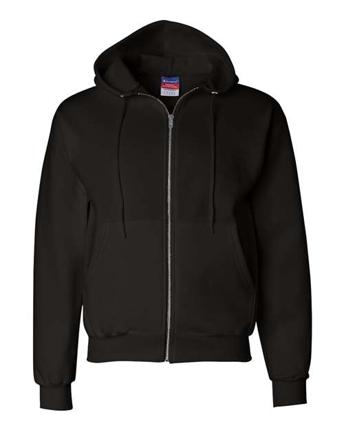 Champion S800 Adult Double Dry Eco Full-Zip Hooded Sweatshirt #color_BLACK