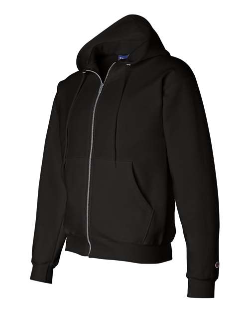 Champion S800 Adult Double Dry Eco Full-Zip Hooded Sweatshirt #color_BLACK