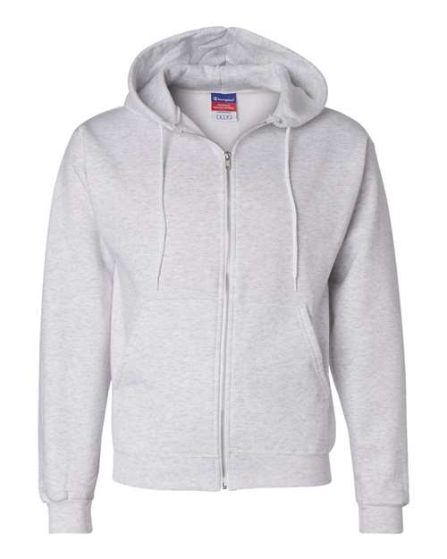 Champion S800 Adult Double Dry Eco Full-Zip Hooded Sweatshirt #color_SILVER GREY