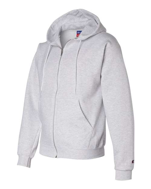 Champion S800 Adult Double Dry Eco Full-Zip Hooded Sweatshirt #color_SILVER GREY