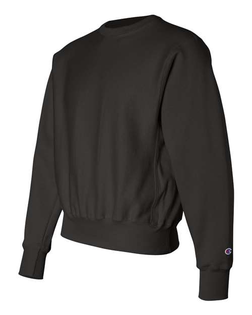 Champion S1049 Adult Reverse Weave Crew #color_BLACK
