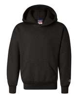 Champion S790 Youth Double Dry Eco Pullover Hooded Sweatshirt #color_BLACK