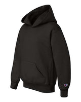 Champion S790 Youth Double Dry Eco Pullover Hooded Sweatshirt #color_BLACK
