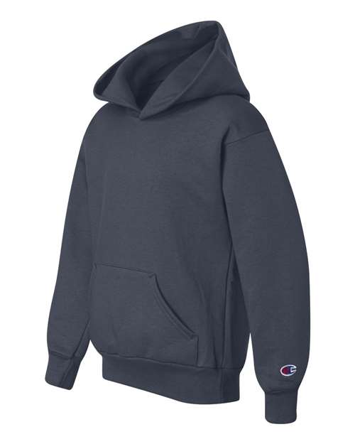 Champion S790 Youth Double Dry Eco Pullover Hooded Sweatshirt #color_NAVY