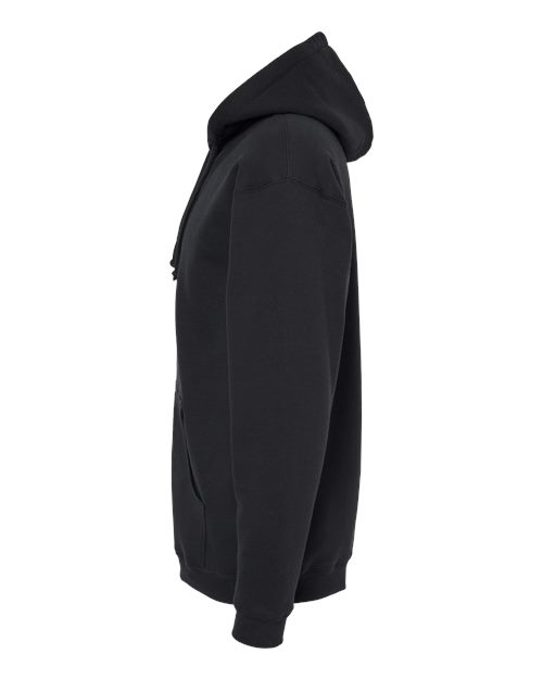 Independent Trading Co. EXP40SHZ Sherpa-Lined Full-Zip Hooded Sweatshirt #color_Black/ Natural
