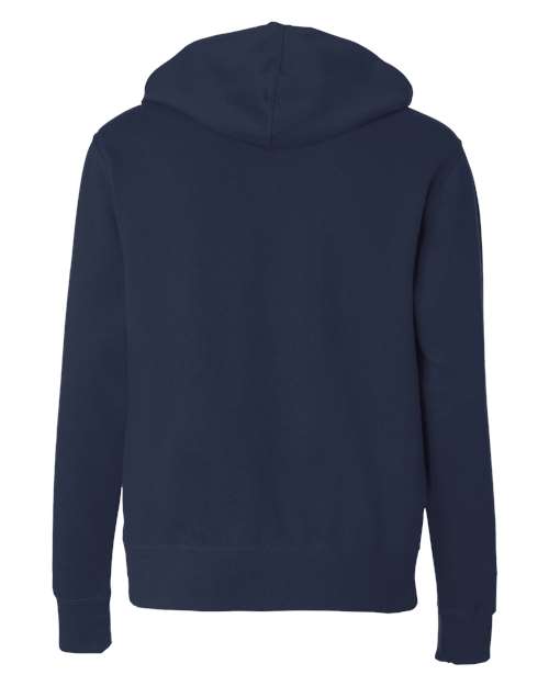 Independent Trading Co. AFX90UNZ Lightweight Full-Zip Hooded Sweatshirt #color_Classic Navy