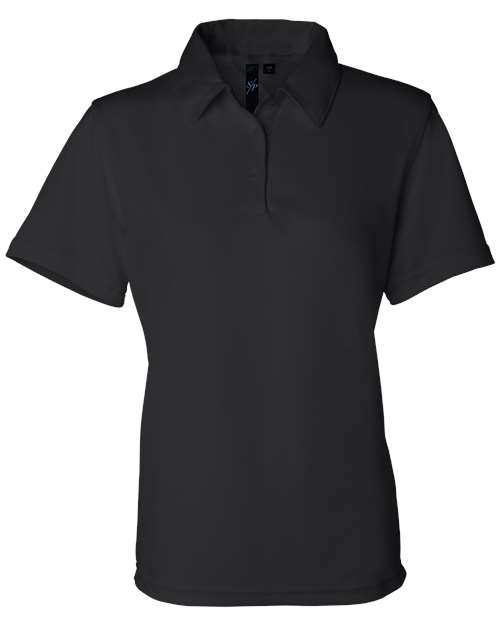 Sierra Pacific 5469 Women's Moisture Free Mesh Polo #color_Black