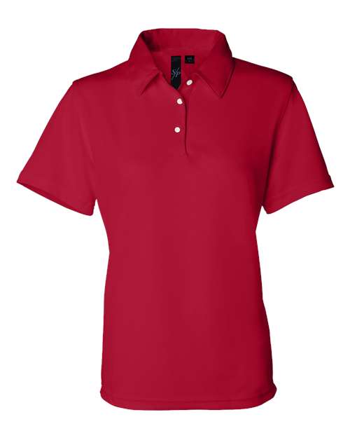 Sierra Pacific 5469 Women's Moisture Free Mesh Polo #color_Red