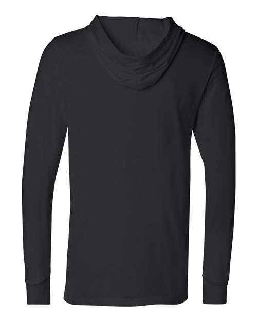 Bella + Canvas 3512 Unisex Jersey Long-Sleeve Hoodie #color_BLACK