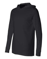 Bella + Canvas 3512 Unisex Jersey Long-Sleeve Hoodie #color_BLACK