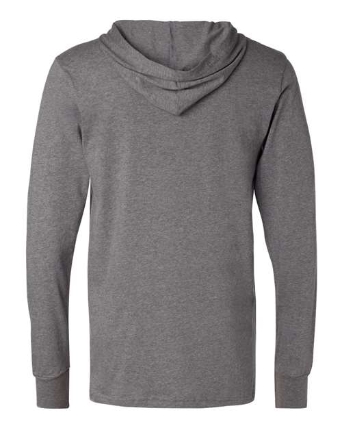 Bella + Canvas 3512 Unisex Jersey Long-Sleeve Hoodie #color_DEEP HEATHER
