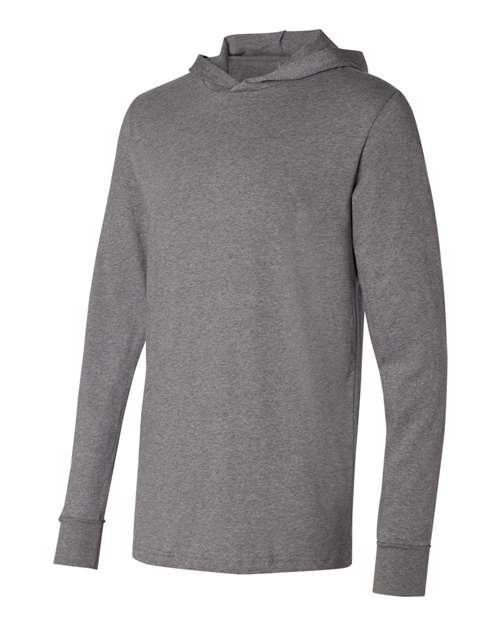 Bella + Canvas 3512 Unisex Jersey Long-Sleeve Hoodie #color_DEEP HEATHER