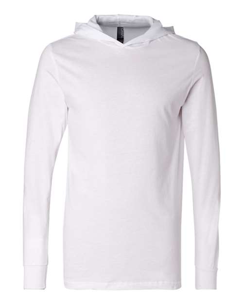 Bella + Canvas 3512 Unisex Jersey Long-Sleeve Hoodie #color_WHITE