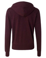 Independent Trading Co. PRM90HTZ Heathered French Terry Full-Zip Hooded Sweatshirt #color_Burgundy Heather