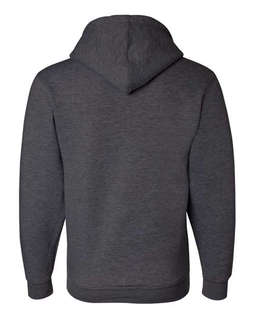 Bayside BA900 Adult  9.5oz., 80% cotton/20% polyester Full-Zip Hooded Sweatshirt #color_CHARCOAL HTHR