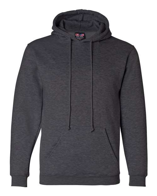 Bayside BA960 Adult 9.5 oz., 80/20 Pullover Hooded Sweatshirt #color_CHARCOAL HTHR