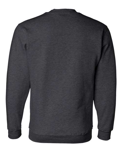 Bayside BA1102 Adult 9.5 oz., 80/20 Heavyweight Crewneck Sweatshirt #color_CHARCOAL HTHR