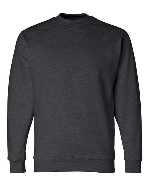 Bayside BA1102 Adult 9.5 oz., 80/20 Heavyweight Crewneck Sweatshirt #color_CHARCOAL HTHR
