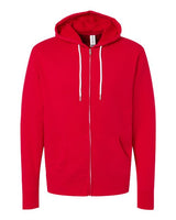 Independent Trading Co. AFX90UNZ Lightweight Full-Zip Hooded Sweatshirt #color_Red