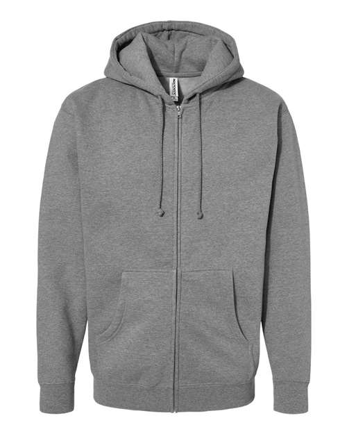Independent Trading Co. IND4000Z Heavyweight Full-Zip Hooded Sweatshirt #color_Gunmetal Heather
