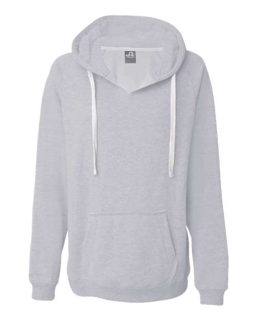 J America JA8836 Ladies' Sydney Brushed V-Neck Hooded Sweatshirt #color_OXFORD