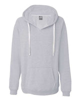 J America JA8836 Ladies' Sydney Brushed V-Neck Hooded Sweatshirt #color_OXFORD