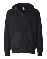 Independent Trading Co. SS4500Z Midweight Full-Zip Hooded Sweatshirt #color_Black