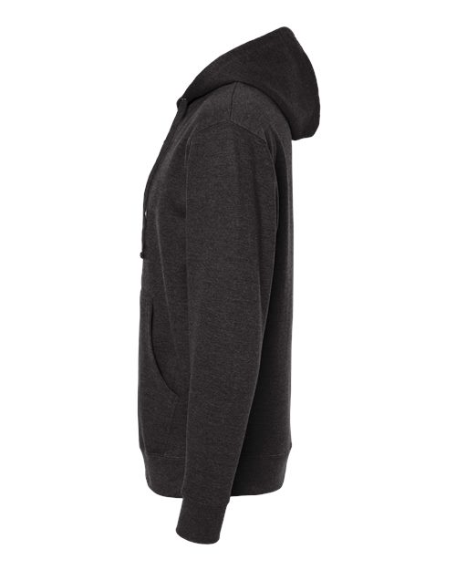 Independent Trading Co. SS4500Z Midweight Full-Zip Hooded Sweatshirt #color_Charcoal Heather