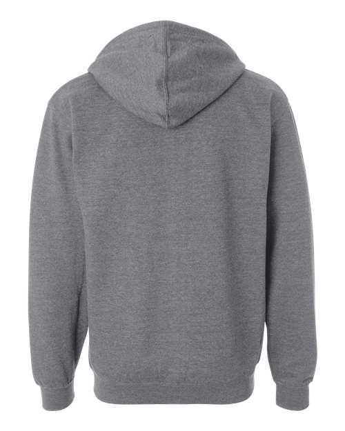 Independent Trading Co. SS4500Z Midweight Full-Zip Hooded Sweatshirt #color_Gunmetal Heather