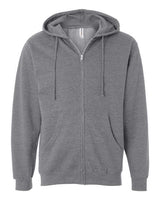 Independent Trading Co. SS4500Z Midweight Full-Zip Hooded Sweatshirt #color_Gunmetal Heather