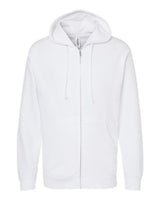 Independent Trading Co. SS4500Z Midweight Full-Zip Hooded Sweatshirt #color_White