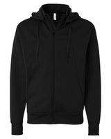 Independent Trading Co. EXP80PTZ Poly-Tech Full-Zip Hooded Sweatshirt #color_Black