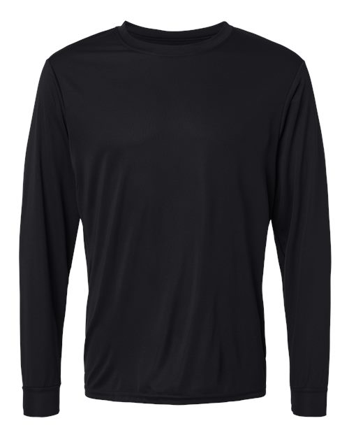 Augusta Sportswear 788 Adult Wicking Long-Sleeve T-Shirt #color_BLACK