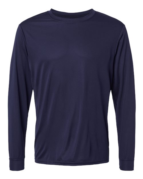 Augusta Sportswear 788 Adult Wicking Long-Sleeve T-Shirt #color_NAVY