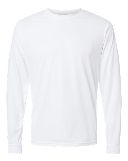 Augusta Sportswear 788 Adult Wicking Long-Sleeve T-Shirt #color_WHITE