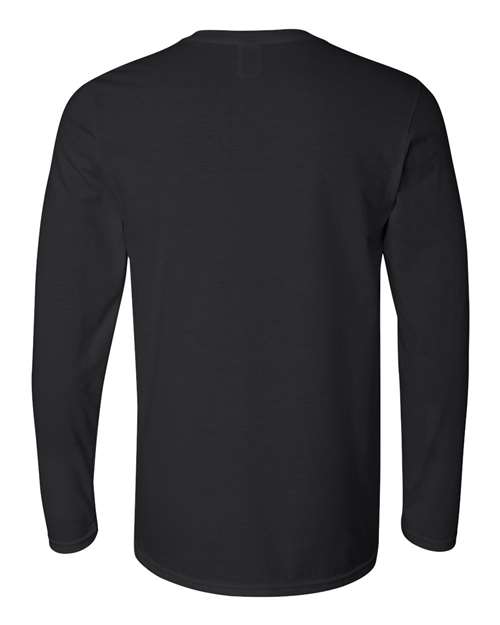 Gildan G644 Adult Softstyle Long-Sleeve T-Shirt #color_BLACK