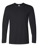 Gildan G644 Adult Softstyle Long-Sleeve T-Shirt #color_BLACK