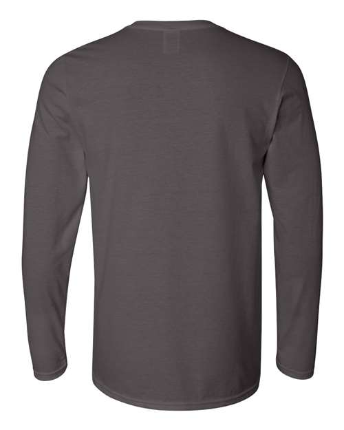 Gildan G644 Adult Softstyle Long-Sleeve T-Shirt #color_CHARCOAL