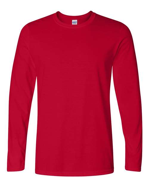Gildan G644 Adult Softstyle Long-Sleeve T-Shirt #color_CHERRY RED