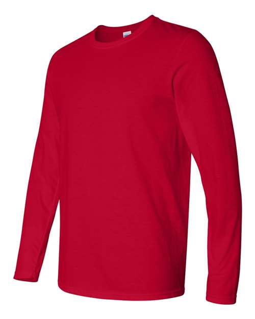 Gildan G644 Adult Softstyle Long-Sleeve T-Shirt #color_CHERRY RED
