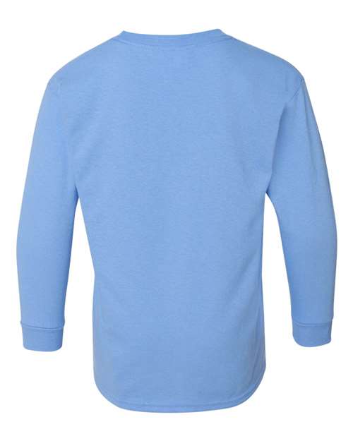 Gildan G540B Youth Heavy Cotton Long-Sleeve T-Shirt #color_CAROLINA BLUE