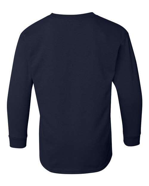 Gildan G540B Youth Heavy Cotton Long-Sleeve T-Shirt #color_NAVY