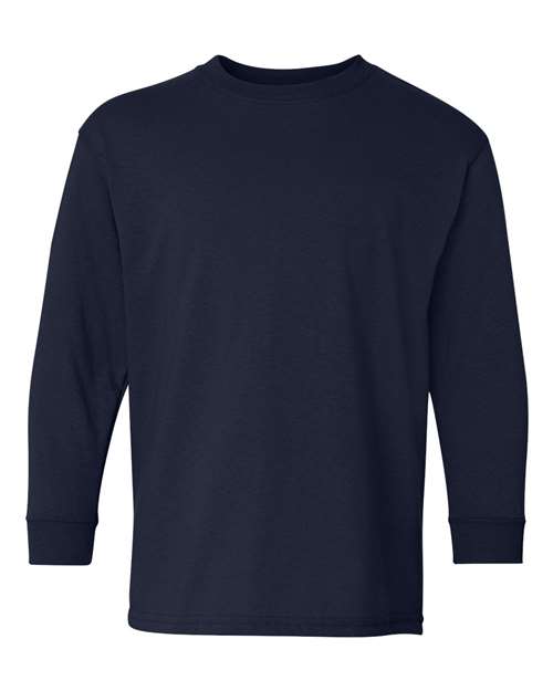Gildan G540B Youth Heavy Cotton Long-Sleeve T-Shirt #color_NAVY
