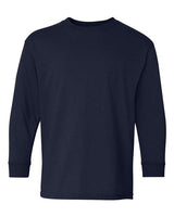 Gildan G540B Youth Heavy Cotton Long-Sleeve T-Shirt #color_NAVY