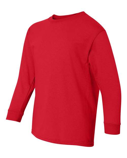 Gildan G540B Youth Heavy Cotton Long-Sleeve T-Shirt #color_RED