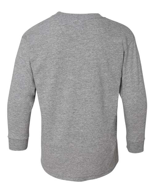 Gildan G540B Youth Heavy Cotton Long-Sleeve T-Shirt #color_SPORT GREY
