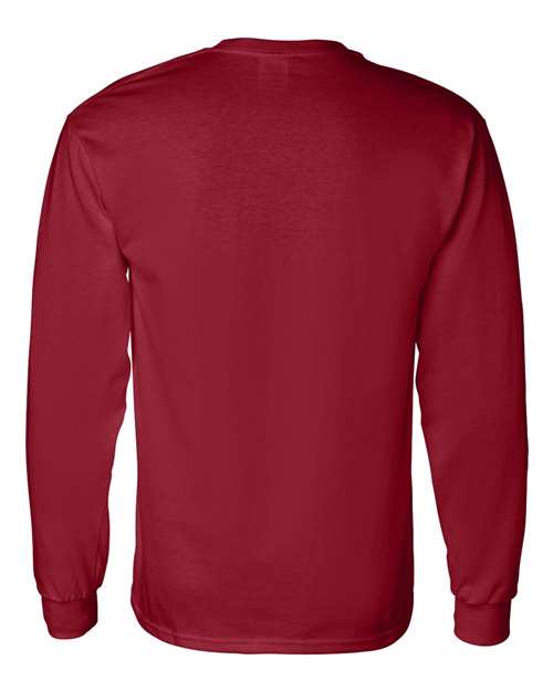 Gildan G540 Adult Heavy Cotton Long-Sleeve T-Shirt #color_GARNET